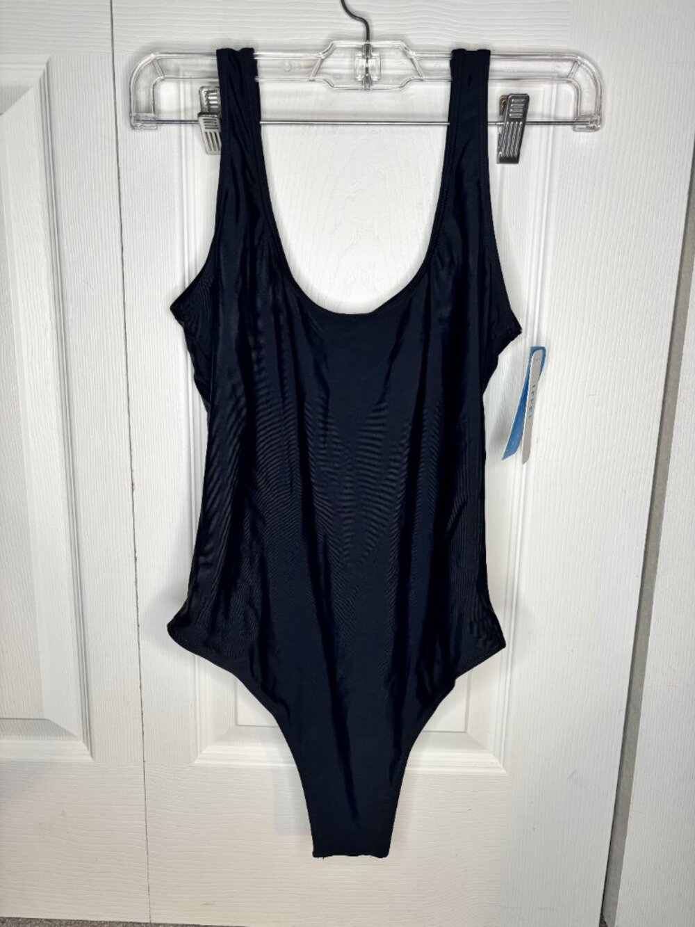 Iffei Good Vibes One Piece Swimsuit Small Black Retro Flamingo NWT - Picture 2 of 3